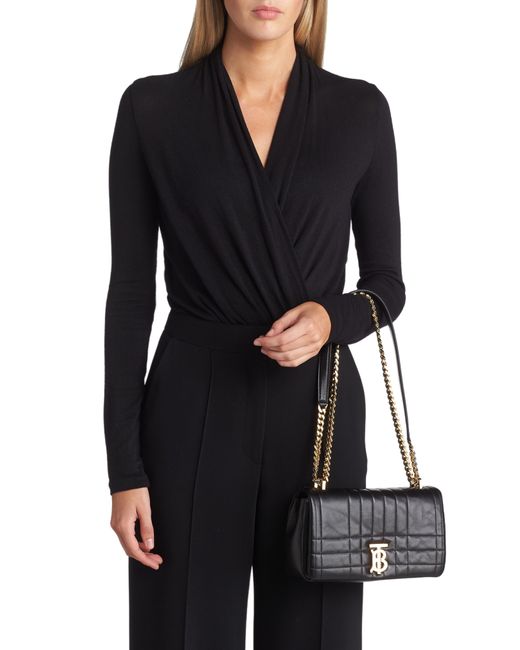 Burberry Small Lola Quilted Leather Shoulder Bag in Black Lyst