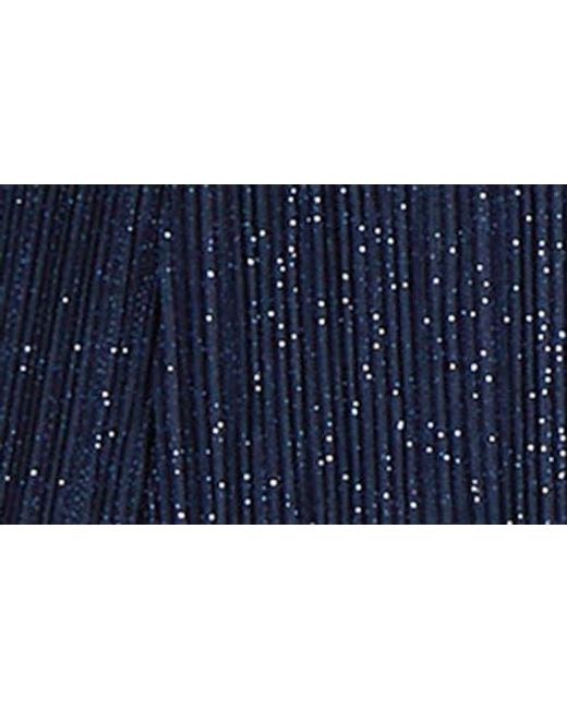 Alex Evenings Blue Shimmer Mesh Sleeveless Gown