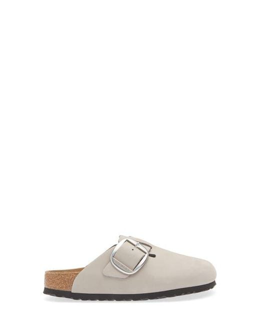 Birkenstock White Boston Big Buckle Clog