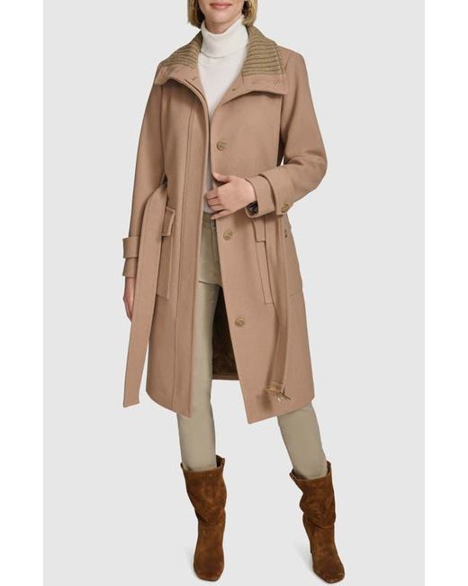 Andrew Marc Natural Scout Wool Blend Trench Coat