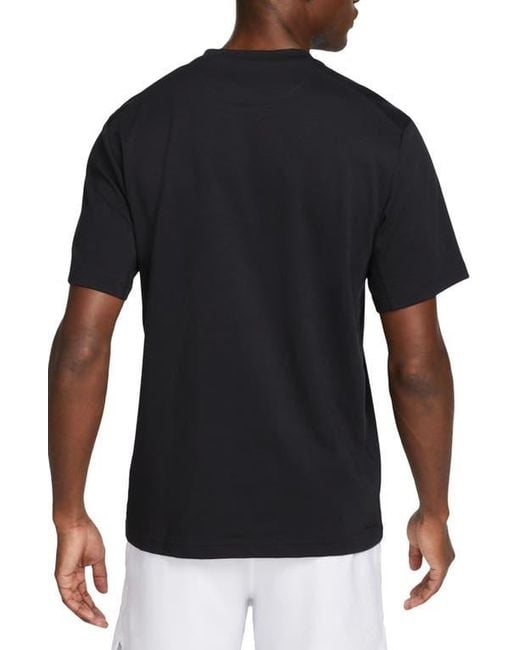 Nike Black Primary Training Dri-Fit Short Sleeve T-Shirt for men