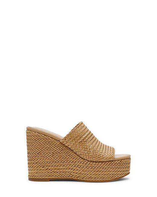 Steve Madden Natural Cassi Platform Wedge Slide Sandal