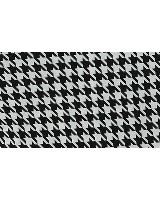 Naked Wardrobe Gray Houndstooth Overlap Neck Long Sleeve Maxi Dress