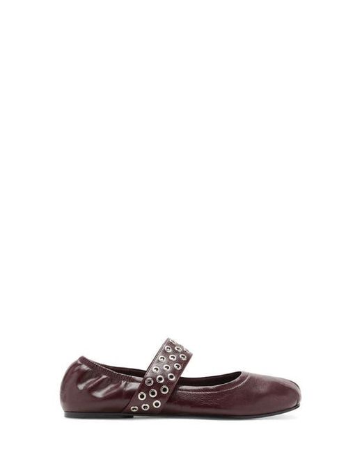 Mango Brown Mary Jane Ballet Flat