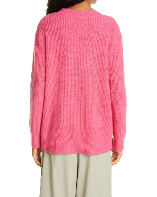 Rag & Bone Pierce Cashmere V-neck Sweater in Pink - Lyst