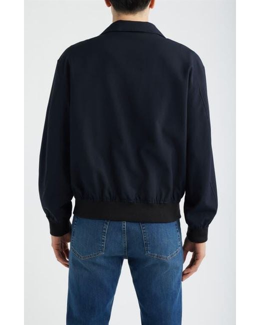 FRAME Blue Wool Zip Jacket for men