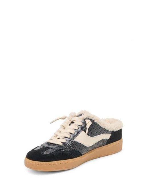 Dolce Vita White Notice Faux Shearling Sneaker
