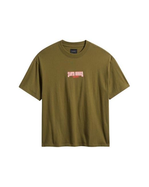 PacSun Green Santa Monica Embroidered T-Shirt for men
