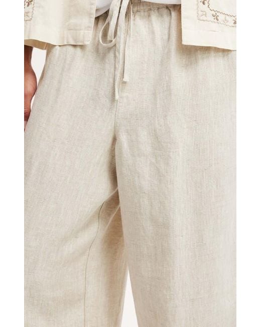Cotton On White Super Baggy Linen Pant for men