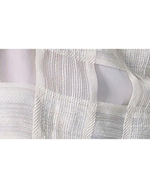 Rag & Bone White Jordan Plaid Weave Button-Up Shirt