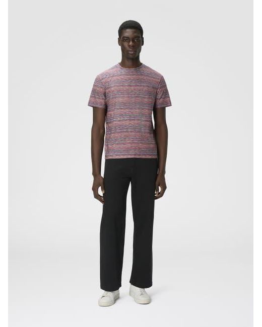 Missoni Purple T-Shirt With Flame And Zigzag Pattern for men
