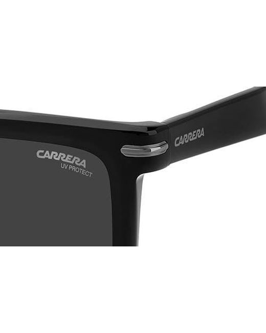 Carrera Black 54Mm Rectangular Flat Top Sunglasses for men