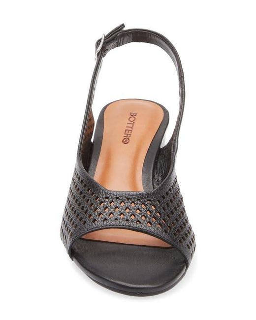 BOTTER Blue Botelsa Perforated Open Toe Slingback Pump