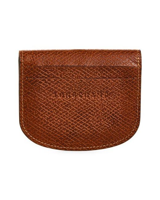 Longchamp Brown Epure Leather Card Case