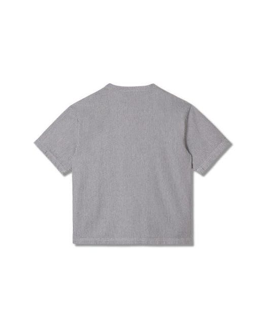 Stan Ray Gray Pinstripe Cotton Utility T-Shirt for men