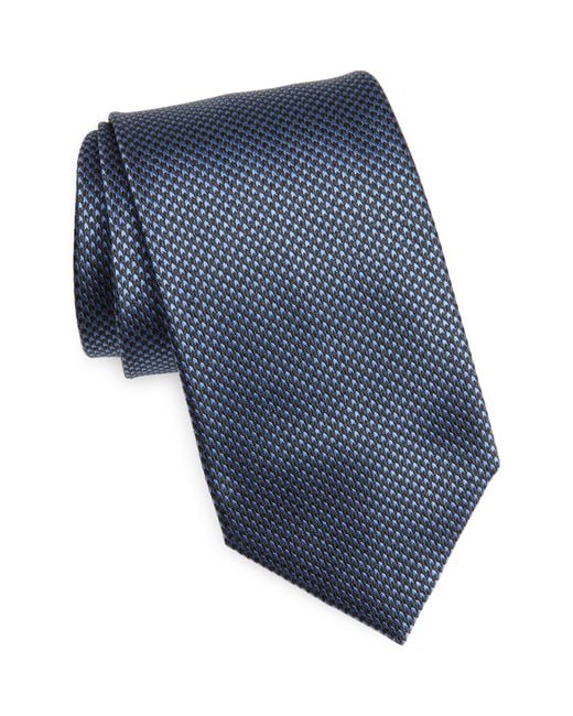 Tom Ford Blue Microhoundstooth Silk Tie for men