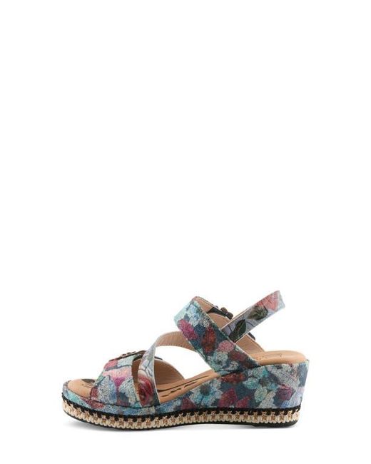 Spring Step Blue Shoes Spring Step Blissful Platform Wedge Sandal in Blue | Lyst