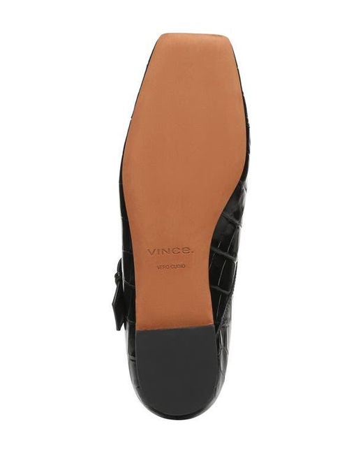 Vince Black Cici Cross Strap Flat