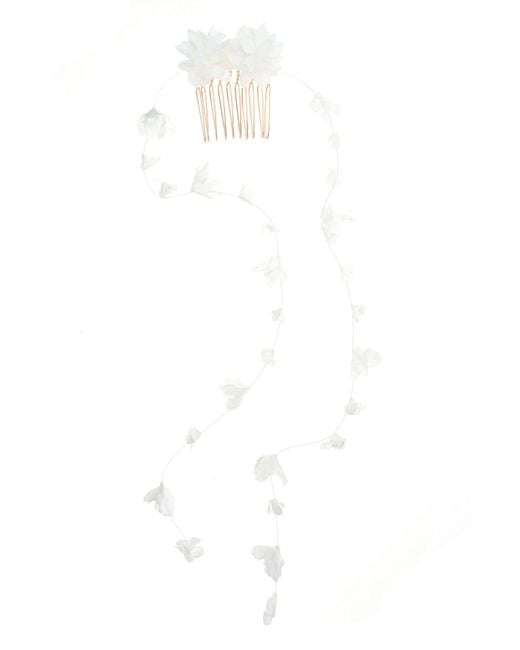 L. Erickson White Everly Flower Comb