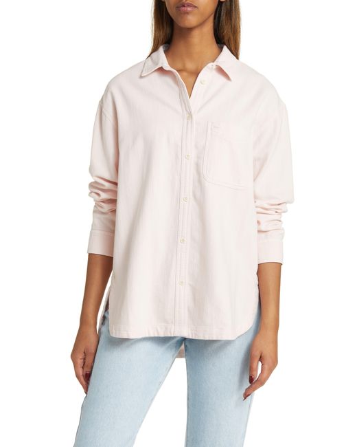 BP. White Oversize Cotton Twill Shirt
