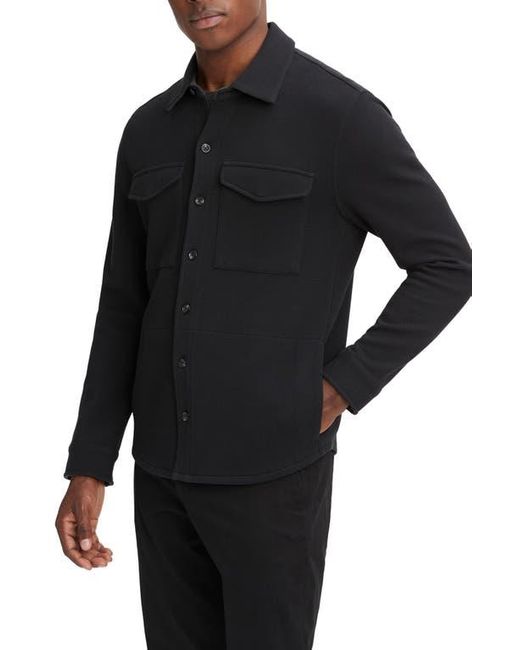 Vince Black Cotton Blend Shirt Jacket for men