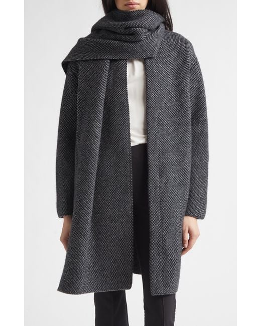 Vince Black Drape Sweater Coat