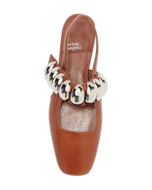 Jeffrey Campbell Brown Manon Slingback Flat