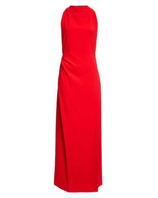 Proenza Schouler Red Faye Draped Backless Gown