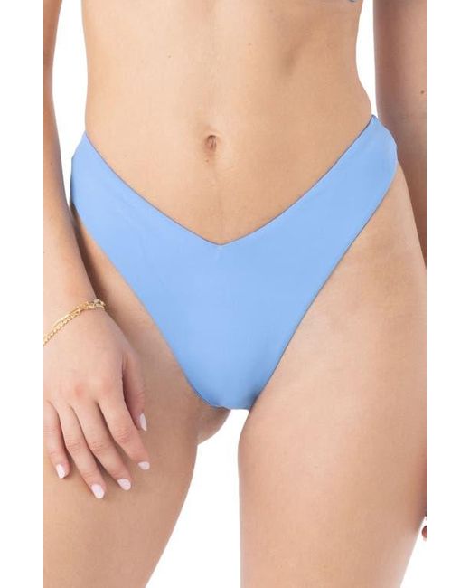 Roxy Blue Beach Classics V-Cut Bikini Bottoms