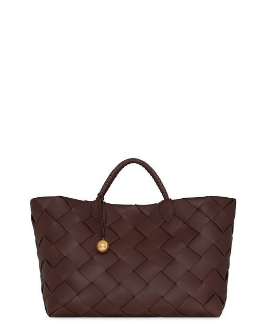 Rebecca Minkoff Brown Frankie Woven Leather Tote