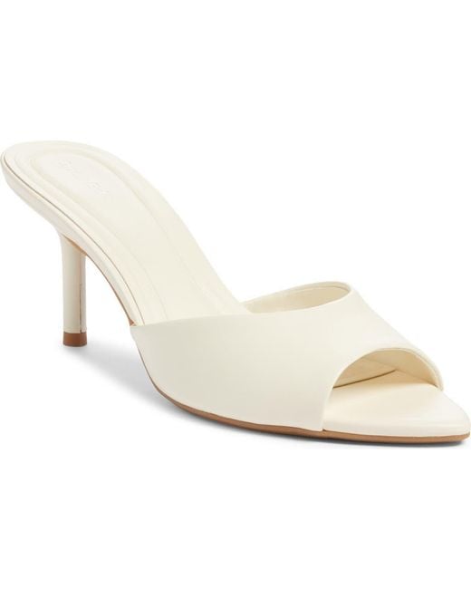 Open Edit White Micah Heeled Sandal