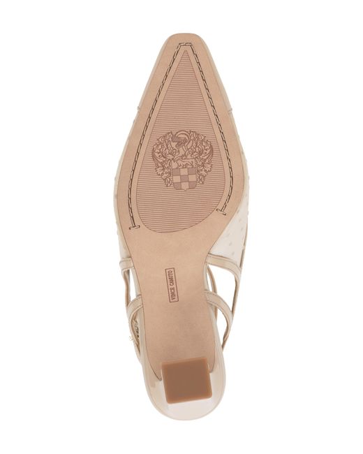 Vince Camuto Natural Somlee Ankle Strap Pump