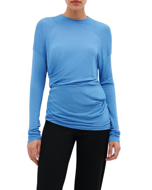 MARCELLA Blue Sydney Gathered Top