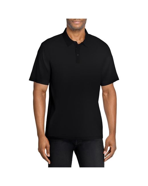 W.r.k. Black Solid Reworked Slim Fit Polo for men
