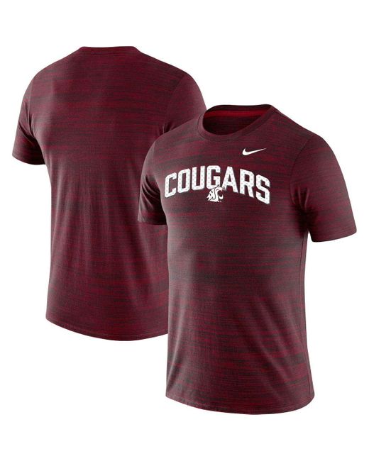 Washington Commanders Nike Sideline Velocity Athletic Stack Performance  T-Shirt - Burgundy