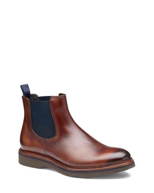 Johnston & Murphy Jenson Chelsea Boot in Brown for Men Lyst