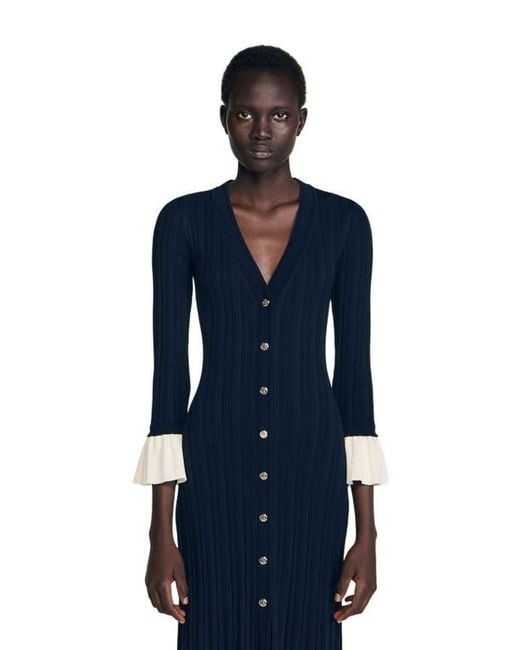 aje daisy knit maxi dress Daisy Knit Maxi Dress-BLACK / XS main image 1