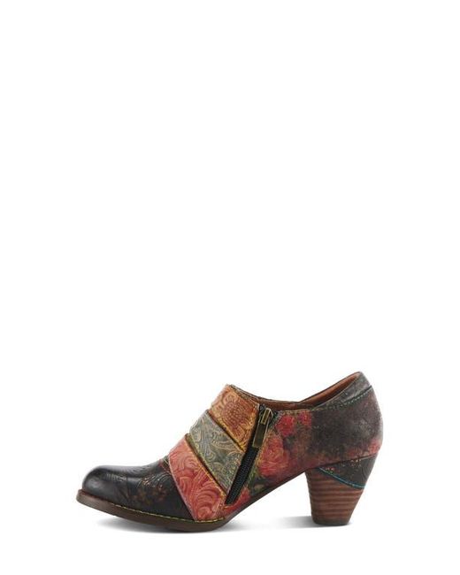 Spring Step Brown Graphic Bootie