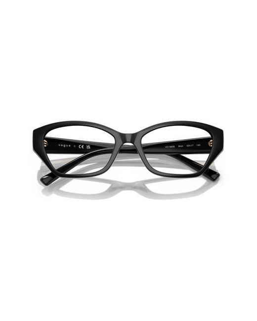 Vogue Black 53Mm Cat Eye Optical Glasses
