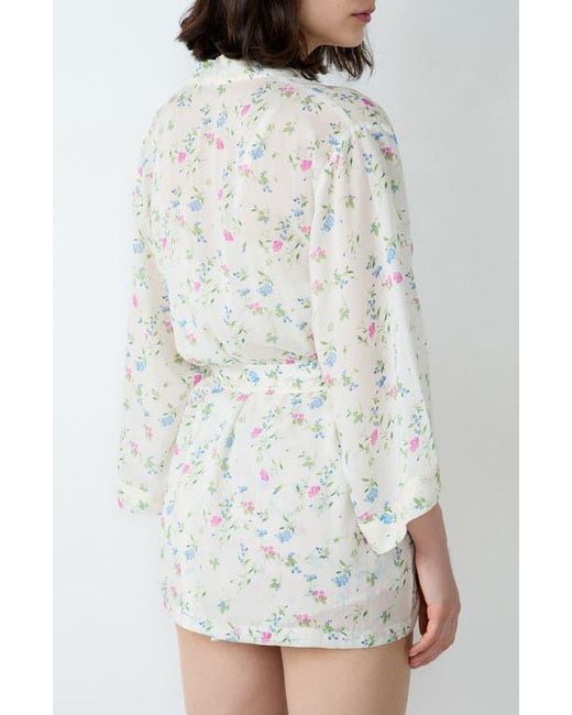 Etam Gray Prati Deshabille Short Robe