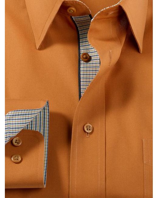 Paul Fredrick Slim Fit Non-iron Comfort Stretch Men's Shirt Paul Fredrick  Men's Slim Fit Comfort Stretch Non-Iron Dress Shirt - 97% Cotton / 3%  Spandex Men's Slim Fit Shirt