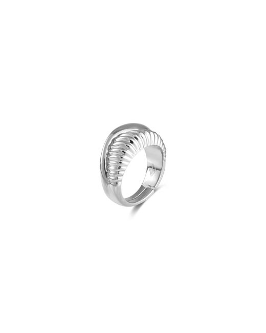 Retro Chic White Drop Ring