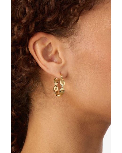 ATHRA LUXE Metallic Mariner Link Hoop Earrings