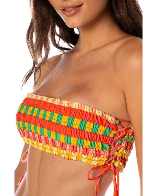 Maaji Orange Golden Gambit Artemisa Reversible Bikini Top