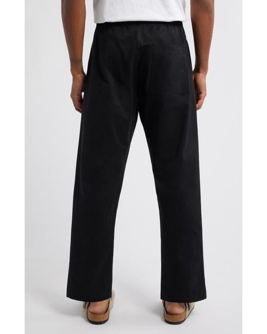 Standard Issue Black Pd Cotton Blend Drawstring Slacker Pants for men