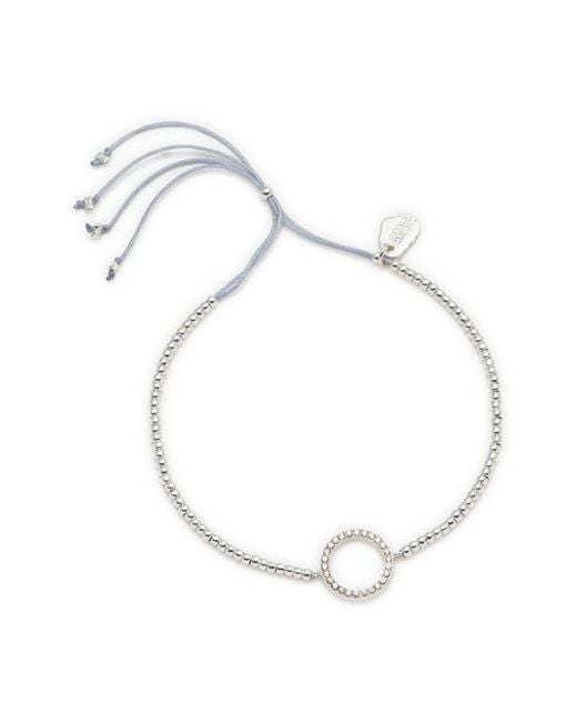 Estella Bartlett White Louise Cubic Zirconia Circle Slide Bracelet