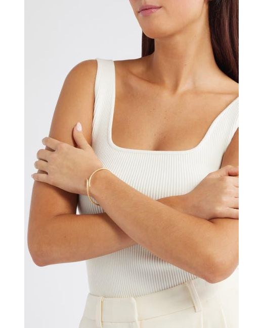 Nordstrom Metallic Cubic Zirconia Bypass Cuff Bracelet