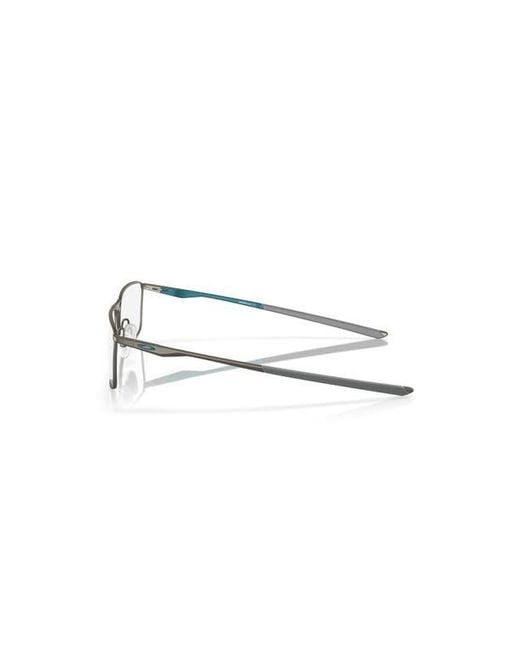 Oakley Gray 57Mm Rectangle Optical Glasses for men