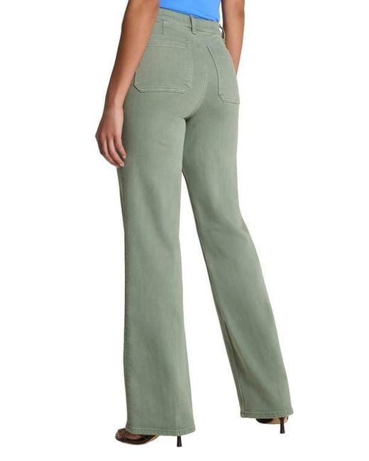 Spanx Green Spanxshape Authentic 360 Patch Pocket Easy Flare Jeans