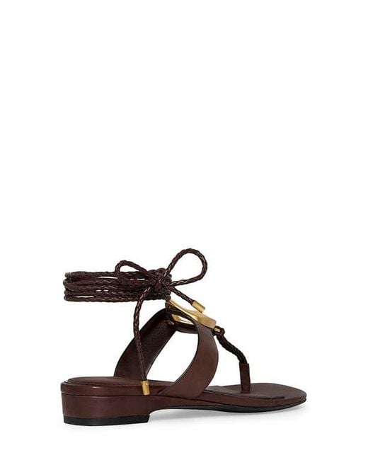 Rebecca Minkoff Brown G Ankle Wrap Sandal